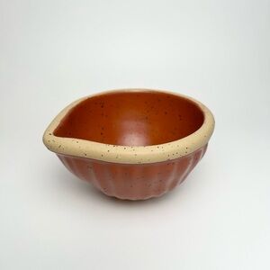 Anthropologie Heritage Mise En Place Stoneware Side Prep Bowl Brick Red 11 oz